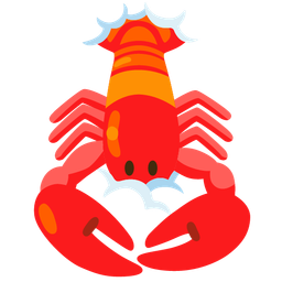 face in clouds and lobster