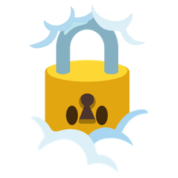 face in clouds and locked