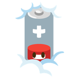 face in clouds and low battery