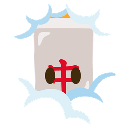 face in clouds and mahjong red dragon