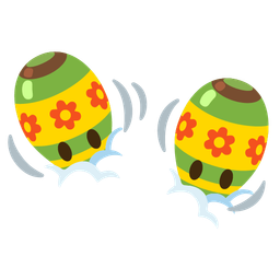 face in clouds and maracas