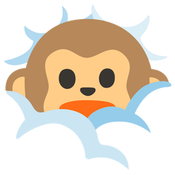 face in clouds and monkey face