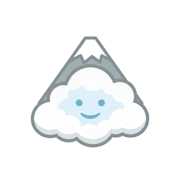 Face in clouds and Mountain