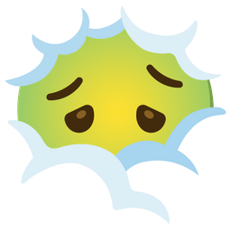 face in clouds and nauseated face