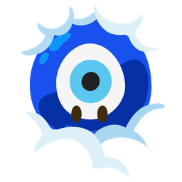 face in clouds and nazar amulet