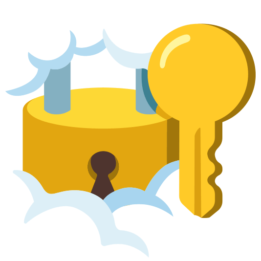 Face in clouds and Old key