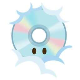 face in clouds and optical disk