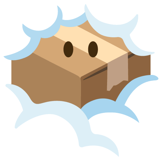 Face in clouds and Package