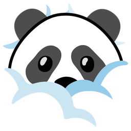 face in clouds and panda