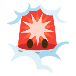 face in clouds and police car light