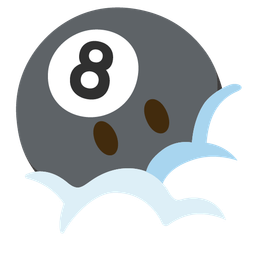 face in clouds and pool 8 ball