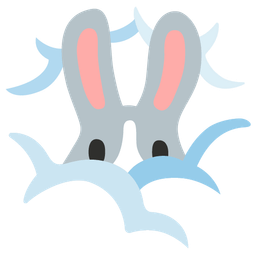 face in clouds and rabbit face