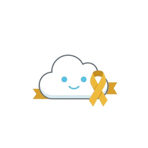 Face in clouds and Reminder ribbon