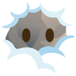 face in clouds and rock