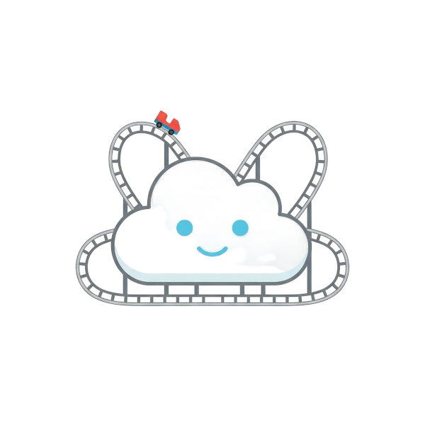 Face in clouds and Roller coaster