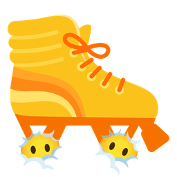 face in clouds and roller skate