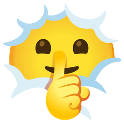 face in clouds and shushing face