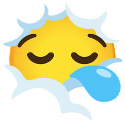 face in clouds and sleepy face