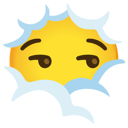 face in clouds and smirking face