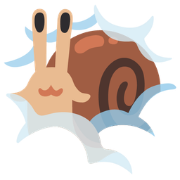 face in clouds and snail