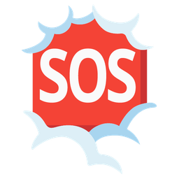 face in clouds and SOS button