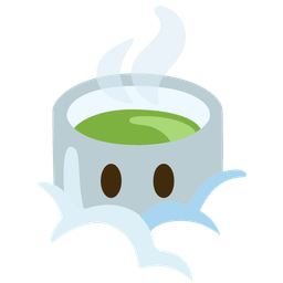 face in clouds and teacup without handle