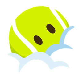 face in clouds and tennis