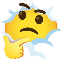 face in clouds and thinking face