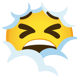 face in clouds and tired face