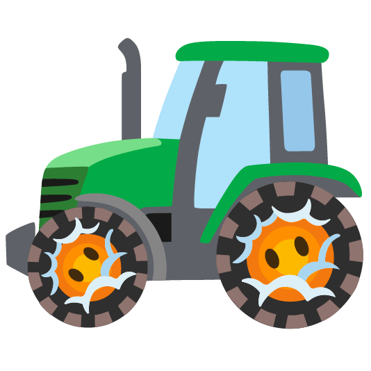 Face in clouds and Tractor