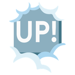 face in clouds and UP! button