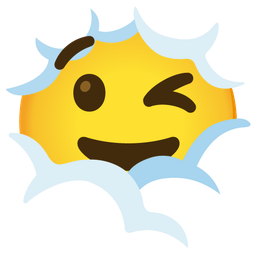 Face in clouds and Winking face