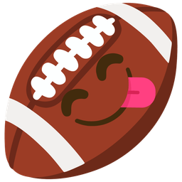 face savoring food and american football