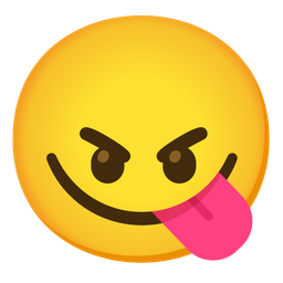 face savoring food and angry face