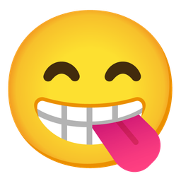 Face savoring food and Beaming face with smiling eyes