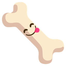 face savoring food and bone