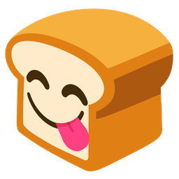 face savoring food and bread