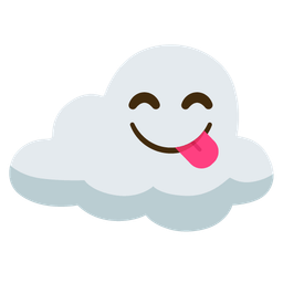 face savoring food and cloud