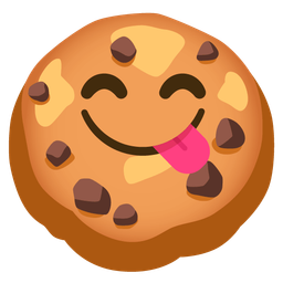 face savoring food and cookie