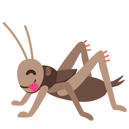 face savoring food and cricket