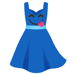 face savoring food and dress