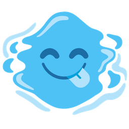 face savoring food and droplet