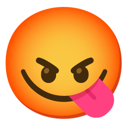 face savoring food and enraged face