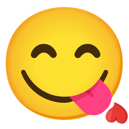 Face savoring food and Face blowing a kiss