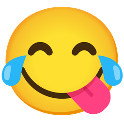 Face savoring food and Face with tears of joy