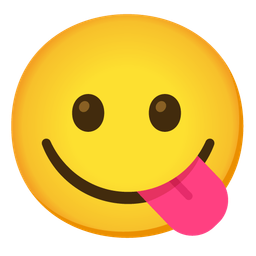 Face savoring food and Face with tongue