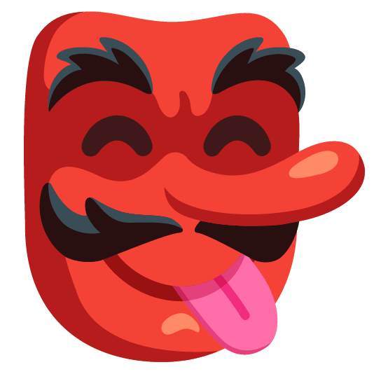 Face savoring food and Goblin