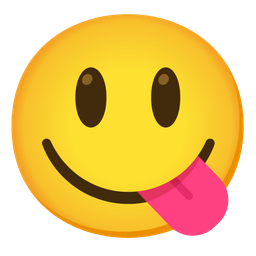 Face savoring food and Grinning face with big eyes