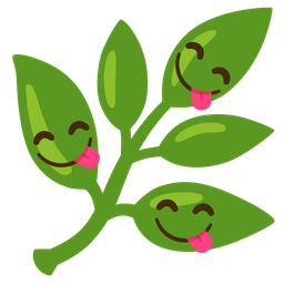 face savoring food and herb