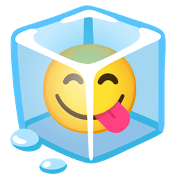 face savoring food and ice